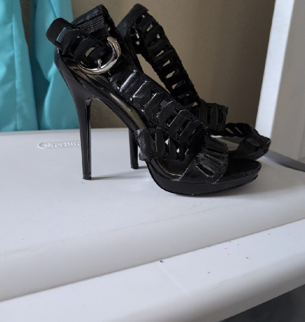 Bakers - Black Strappy High Heel Sandals - Women - Picture 9 of 9